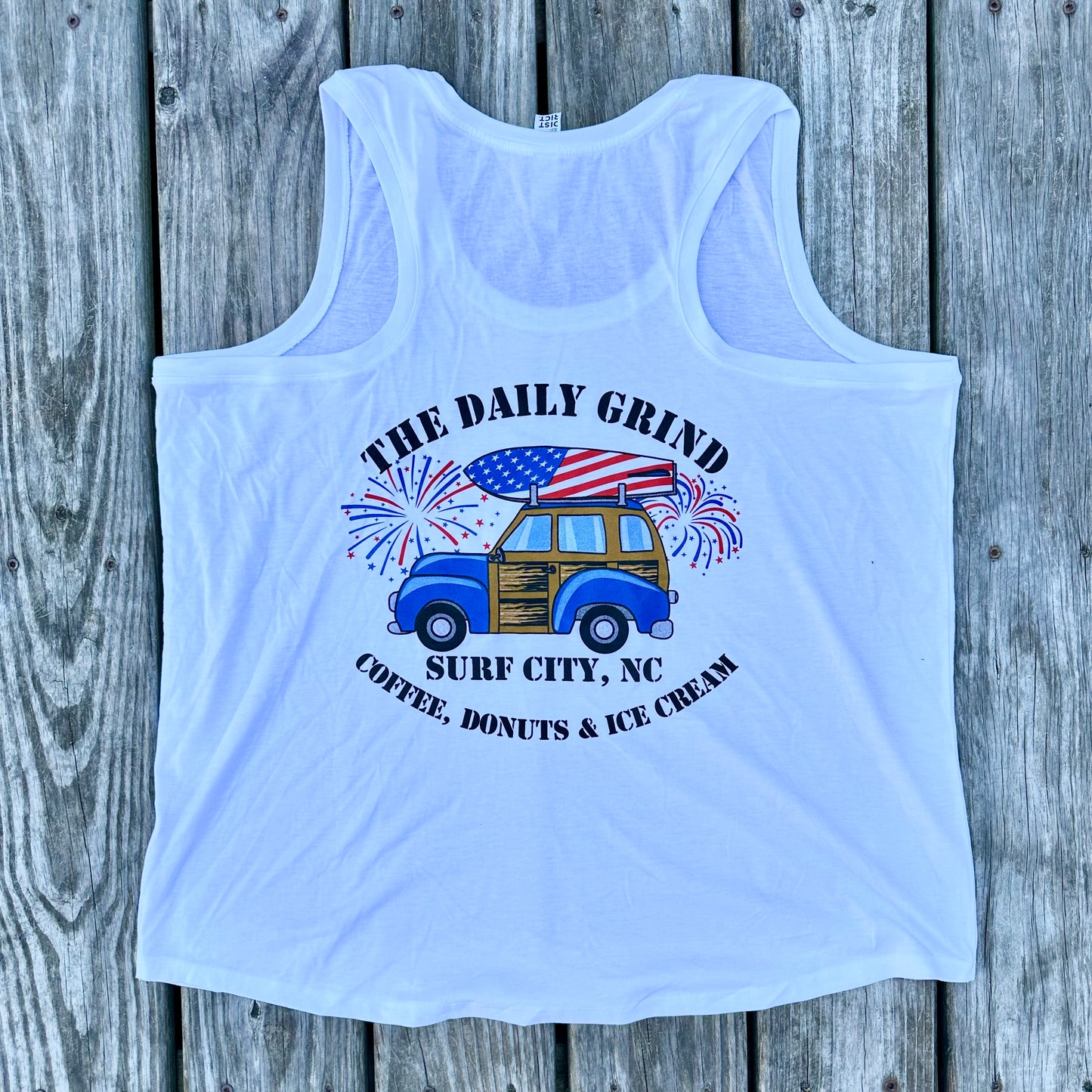 Daily Grind Patriotic 4th of July Racerback Tank