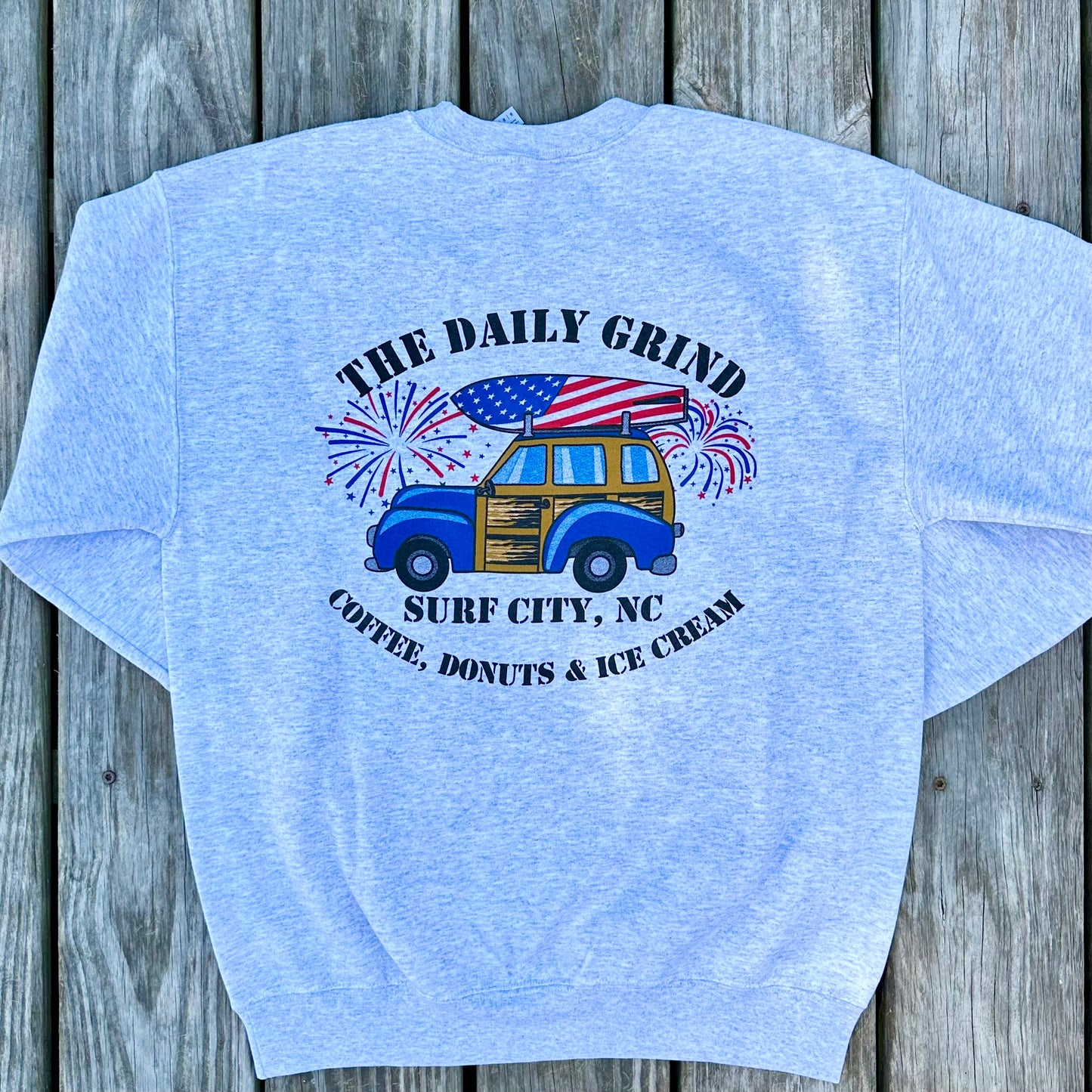 Daily Grind Patriotic 4th of July Crewneck Sweatshirt