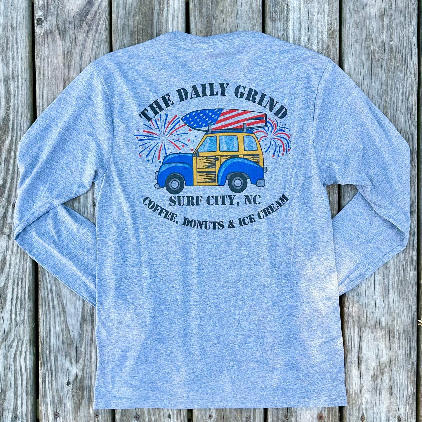 Daily Grind Patriotic 4th of July Long Sleeve Tee