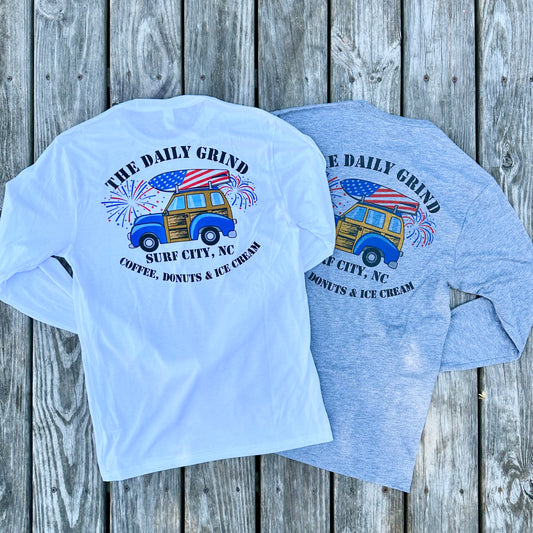 Daily Grind Patriotic 4th of July Long Sleeve Tee
