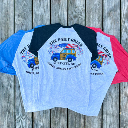 Daily Grind Patriotic 4th of July Baseball Tees