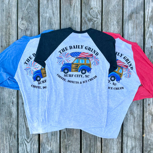 Daily Grind Patriotic 4th of July Baseball Tees